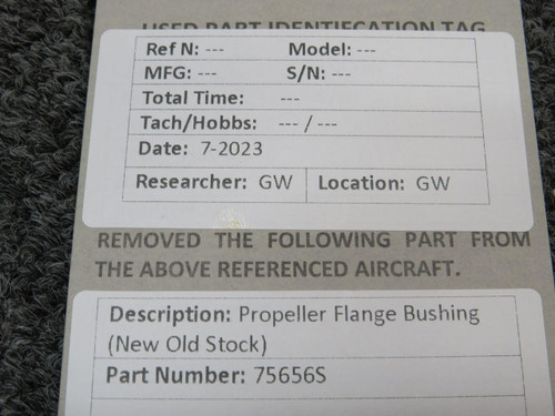 Does Not Apply 75656S Propeller Flange Bushing (New Old Stock) 