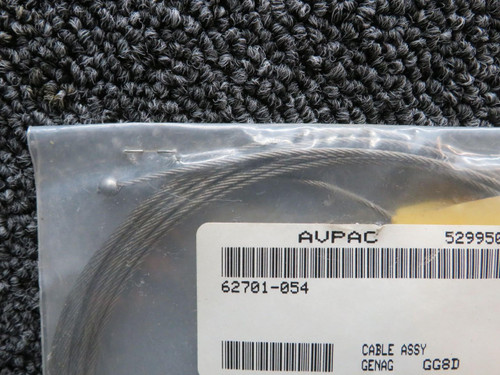 Piper Aircraft Parts 62701-054 Piper Stabilator Trim Cable Forward (New Old Stock) 