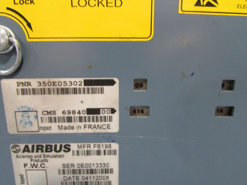 350E053020909 Airbus Flight Warning Computer has 8130-3 (Tested)
