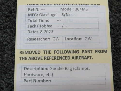  Glasflugel 304MS Goodie Bag (Clamps, Hardware, etc) 