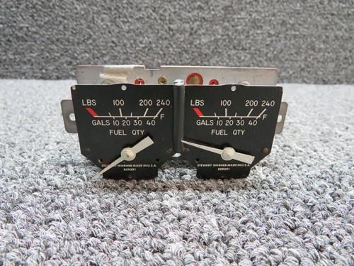 C669525-0101 Cessna / Stewart-Warner Dual Fuel Quantity Gauge (SA) BAS Part Sales | Airplane Parts