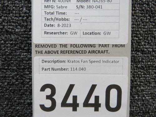 kratos 114.040 Kratos Fan Speed Indicator 