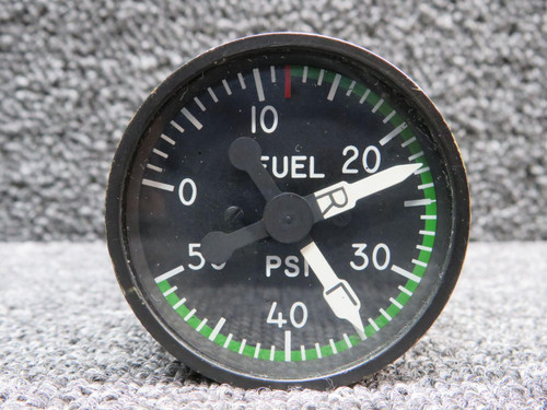 Bendix Airplane Parts & Equipment 3571220-6012 Bendix Dual Fuel Pressure Indicator (0-50 PSI) (Volts: 26) 