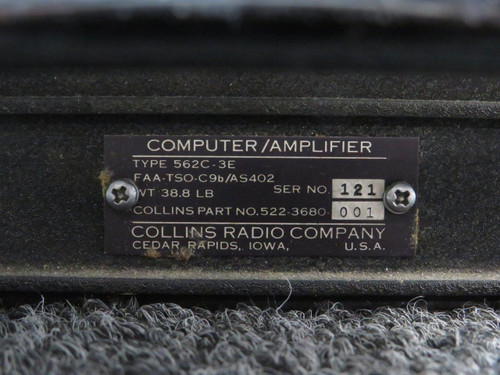 522-3680-001 Collins 562C-3E Computer Amplifier For Sale