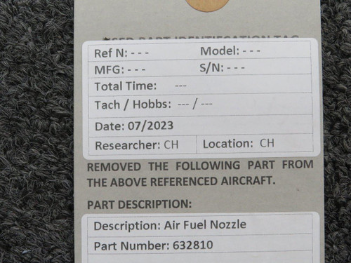 632810 Air Fuel Nozzle Tube