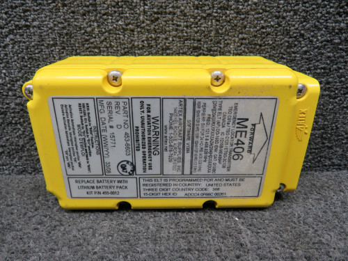 453-6603 Artex ME406 ELT Assembly with Tray, Switch, Antenna, Alerter