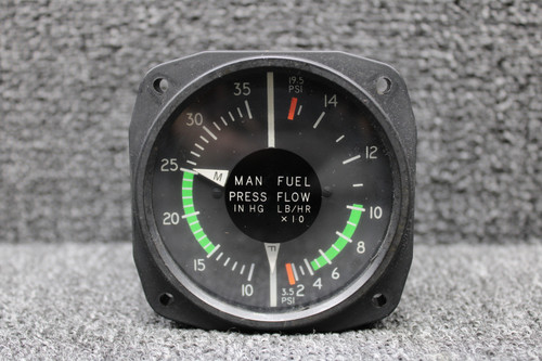 6080-H39 (Alt: C662037-0201) United Instruments Manifold-Fuel Pressure Indicator