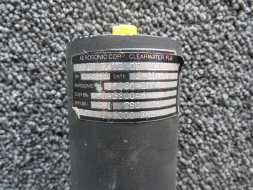 35060-0116 (Alt: 50-380045) Aerosonic Cabin Rate of Climb Indicator