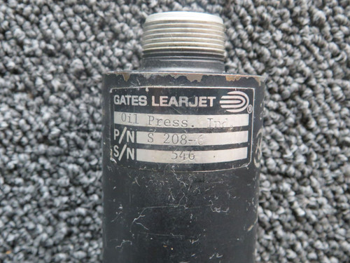 S208-6 Gates LearJet Dual Oil Pressure Indicator (Foggy Glass)