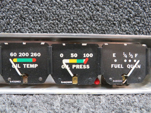 Beechcraft 169-380036-1 Beech A23 Engine Gauge Cluster Assembly (Has No Glass) 