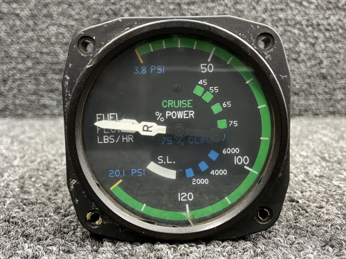 6060-2102 (Alt: C662020-0102) United Instruments Dual Fuel Flow Indicator