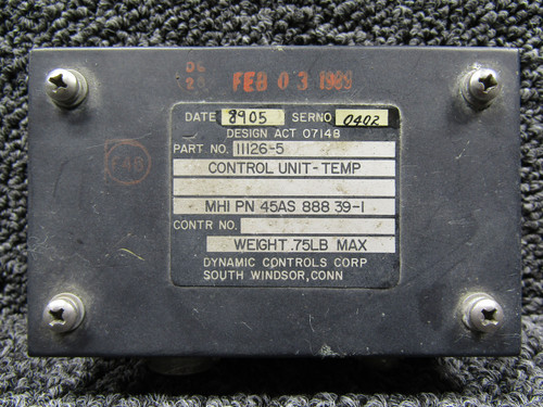 45AS88839-1 (Alt: 11126-5) Dynamic Controls Temperature Control Unit
