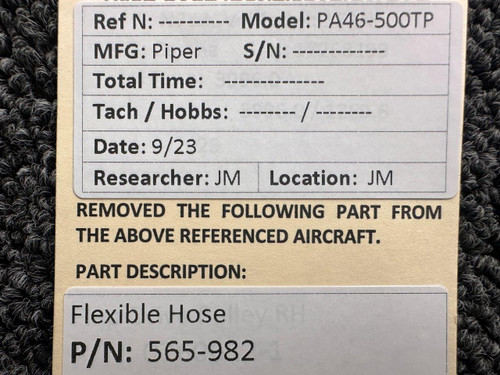 565-982 Piper PA46-500TP Flexible Hose