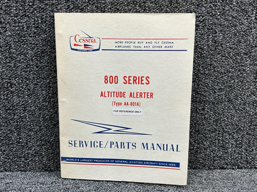 D4556-13 Cessna 800 Series Altitude Alerter Service, Parts Manual (Year: 1975)