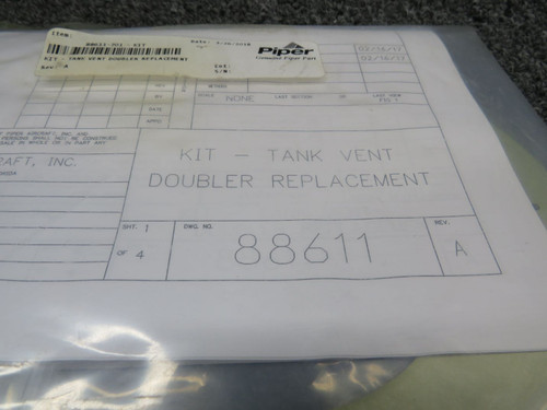 88611-701 Piper Tank Vent Doubler Kit (New Old Stock)