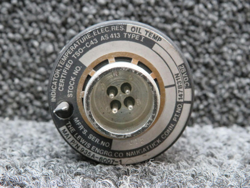 Lewis 147B31N (Alt: 935A-6007-1) Lewis Engineering Oil Temp Indicator (Volts: 28) 