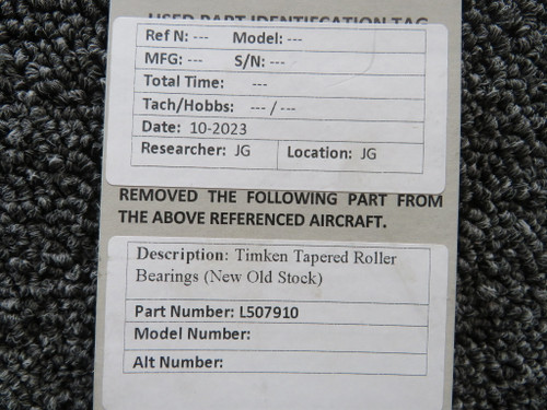 L507910 Timken Tapered Roller Bearings (New Old Stock)