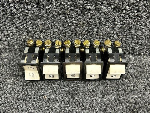 Piper Aircraft Parts TIGL54-1S-WH (Alt: 47664-003) Piper PA-31T On, Off Rocker Switch Set of 5 