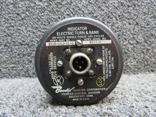 3919-1AJ-C1-2 Bendix Turn and Bank Indicator (115V)