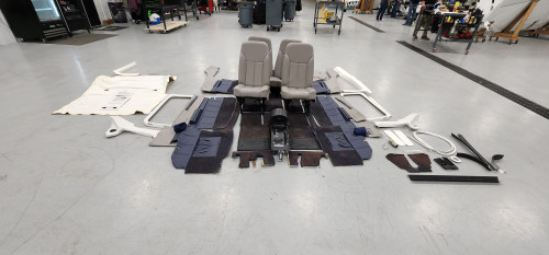Cessna R182 Interior Set w Seats, Plastics, Carpet, Headliner & Side Panels