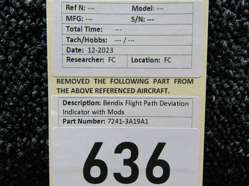 7241-3A19A1 Bendix Equipment Modified Flight Path Deviation Indicator ...