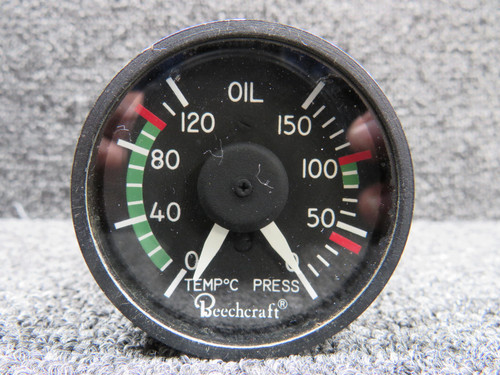 521216 (Alt: 100-384058-3) Weston 1825 Oil Temperature and Pressure Indicator