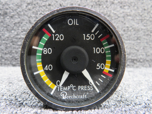 522077 (Alt: 100-384117-5) Weston 1825 Oil Temperature and Pressure Indicator