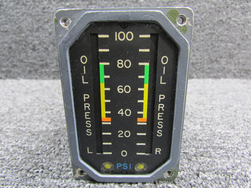 Bendix 3581320-1001 (Use: 9912049-3BNDX) Bendix Dual Oil Pressure Indicator (28V) 