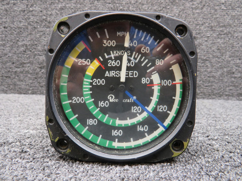 United 8030-B93 United Air Speed Indicator (Range: 0-300 Mph) 