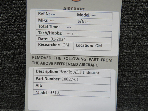 10027-01 Bendix Avionics 551A ADF Indicator