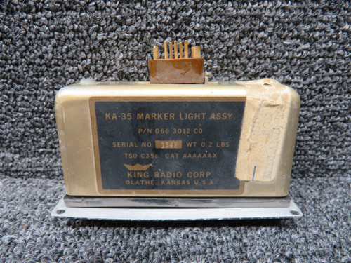 066-3012-00 King Radio KA-35 Marker Light Assembly with Large Face