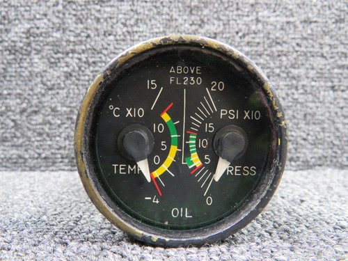 563-031 (Alt: 27-19160-1) Hickok Oil Pressure and Temperature Indicator