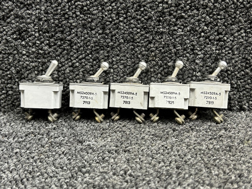 7270-1-5, 7270-5-30 Klixon Toggle Switch Breaker Set (Amps: 5, 30)