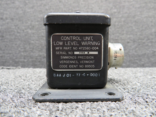 472580-004 (Alt: 70307-03004-107) Simmonds Low Level Warning Control Unit