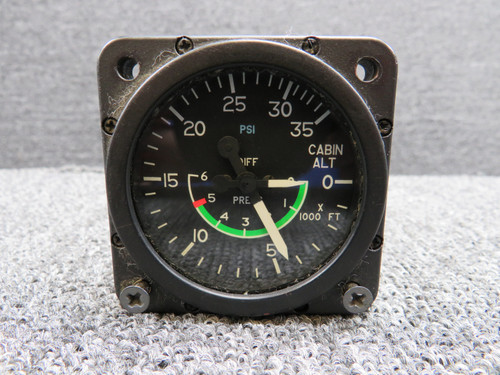 55035-0128 (Alt: C668516-0104) Aerosonic Cabin & Differential Pressure Indicator