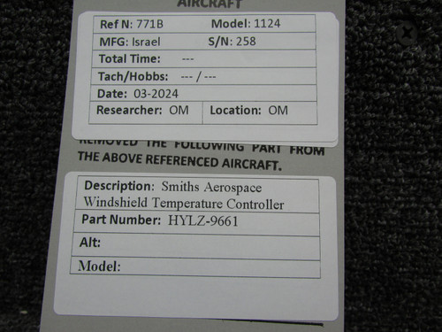 HYLZ9661 Smiths Aerospace Windshield Temperature Controller Unit