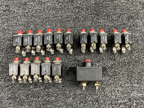 Klixon PSM Series Klixon Push to Reset Circuit Breaker Set (Amps: 5, 20, 30, 150) 