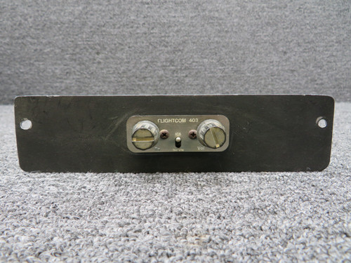 403 Flightcom Intercom Panel with Connector (Large Mount Attached)