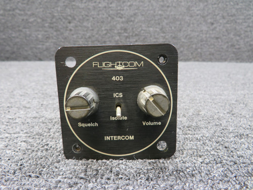 403 Flightcom Panel Intercom with Connector (Square Mount)