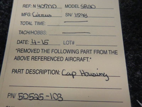 50525-103 Cirrus SR20 Fuel Cap Housing