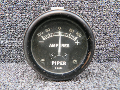 D-2684 Piper Ammeter Indicator (Range: -100 to 100 Amps) (Loose Face)