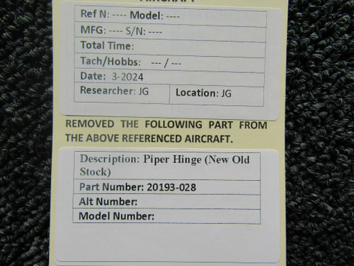 20193-028 Piper Hinge (New Old Stock)