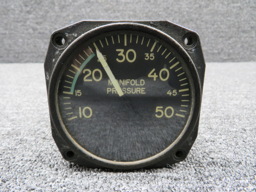 31853 Ranco D-10 Manifold Pressure Gauge (Cloudy Face) (Chipped Needle Paint)