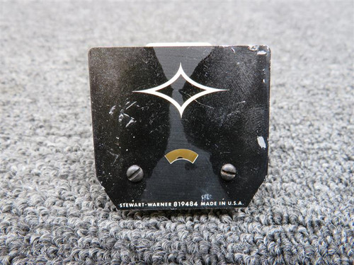 819484 Piper Cluster Stewart-Warner Blank Indicator (Worn, Faded Face)