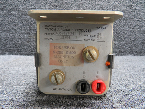 10-357487-241H (Alt: E1894-J) TCM Aircraft Starting Vibrator