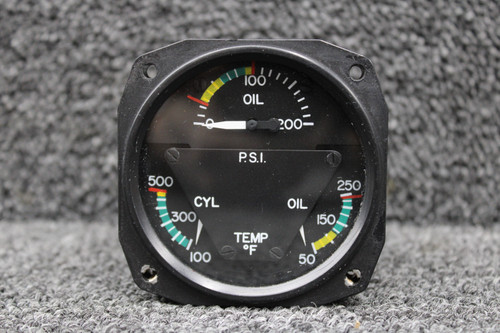 18-1000-1 RC Allen Tri-Engine Gauge Indicator (Volts: 28)