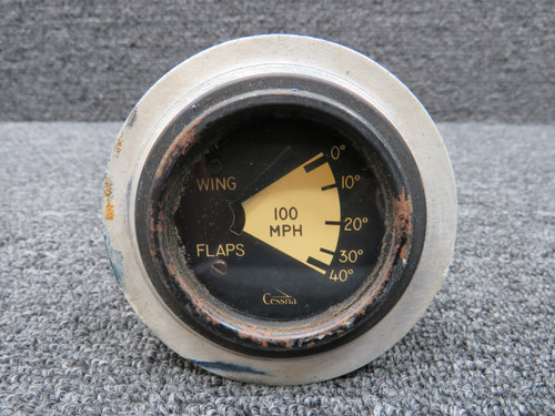 815772 (Alt: C668001-0103) Stewart-Warner Flaps Position Indicator (Worn Face)