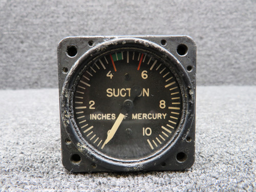 26-86019-1 Swearingen Vacuum Suction Indicator (Worn, Corroded Face)