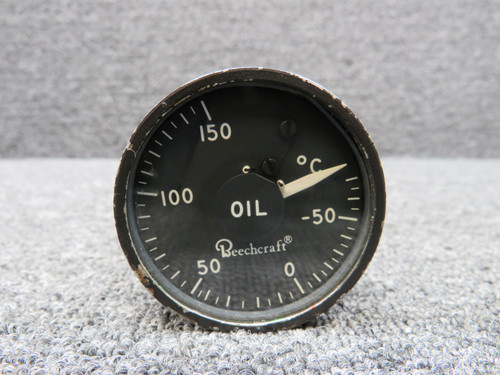 162B3H (Alt: 52-324288-1) Lewis Oil Temperature Indicator (Worn Paint) (28V)