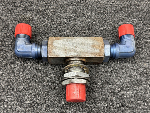 C482008-0101, 1608054-1 Cessna A188B Hydraulic Bypass Valve w Shaft and Handle